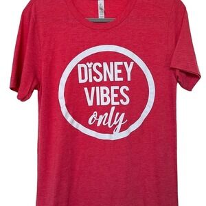 Bella‎ Canvas Disney Vibes Only Red Graphic T Shirt Women's Size S